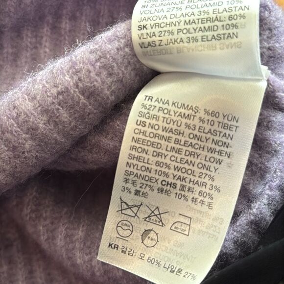 & Other Stories Rib Knit Wrap Cardigan in purple size small NWT - Picture 11 of 11